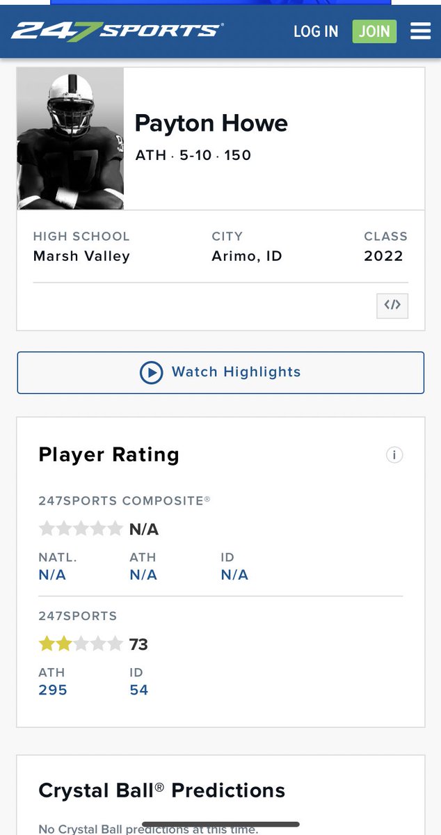 payton_howe1's tweet photo. Thank you @BrandonHuffman for the 2 star ranking!!!! Gonna stay on the grind all season!! @CoachJBHall @MSUBeaversFB @CoachAndersonMT @CoachWesNurse @wadegreen12 @Tana_Vea @gnduff https://t.co/cwNbUSCg6e