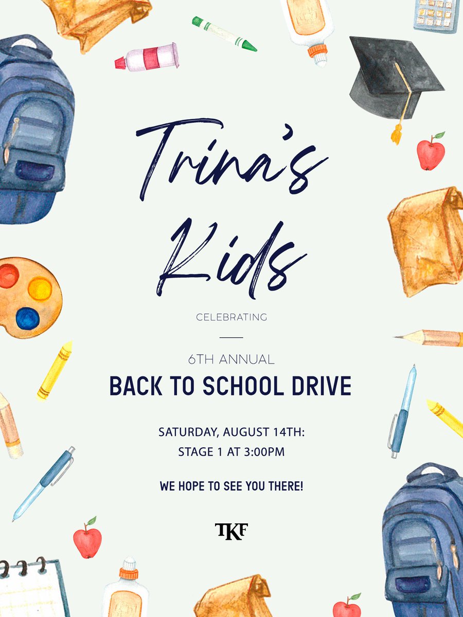 Our 6th Annual #backtoschooldrive is coming up in August! Ship all donations to <a href="/HubbleStudio/">HUBBLE STUDIO</a> this week to help us reach our goal to supply essential items to 350 kids this year!