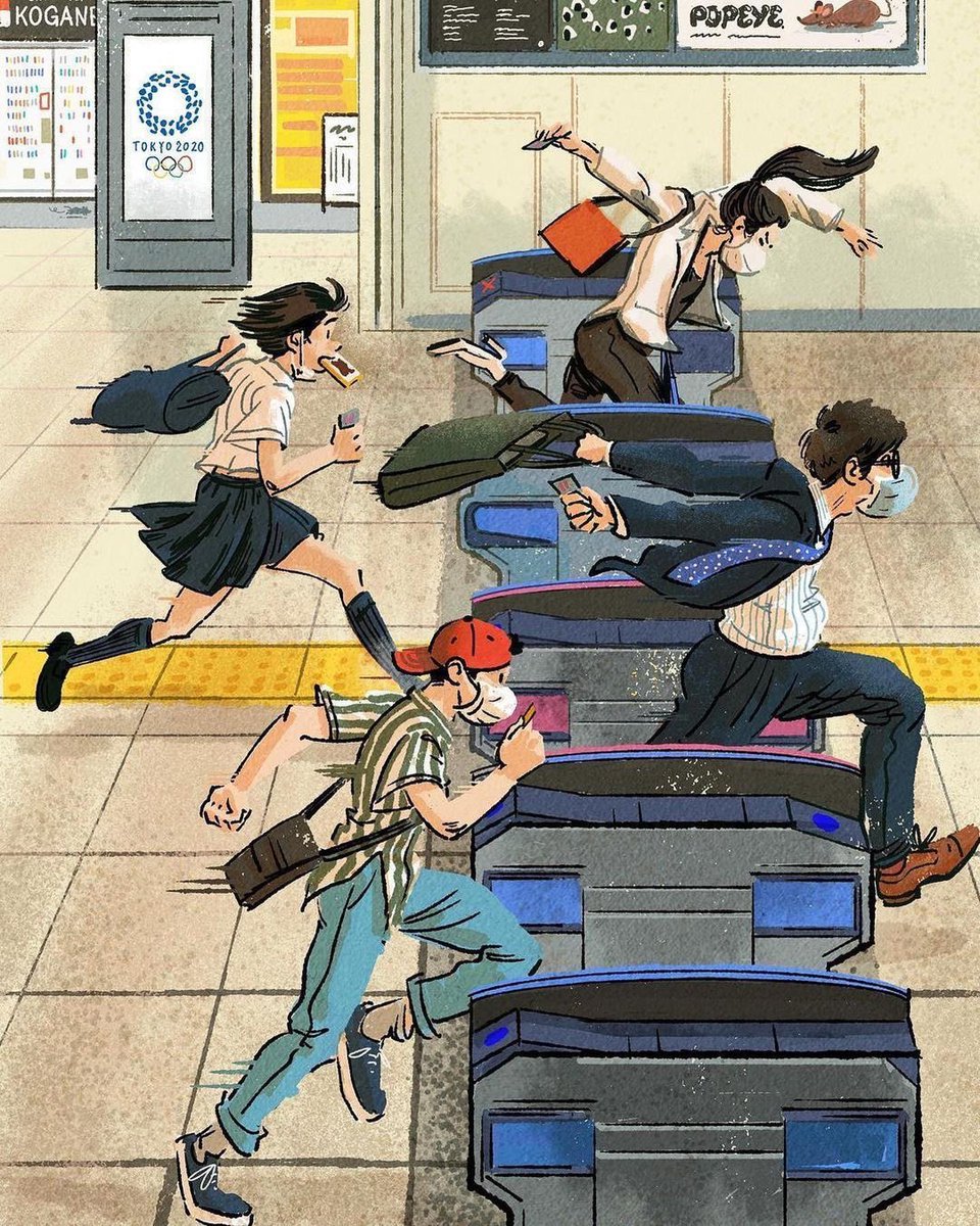 イラストレーター Adrian Hogan エイドリアン ホーガン が描くコロナ禍の躍動感 Togetter