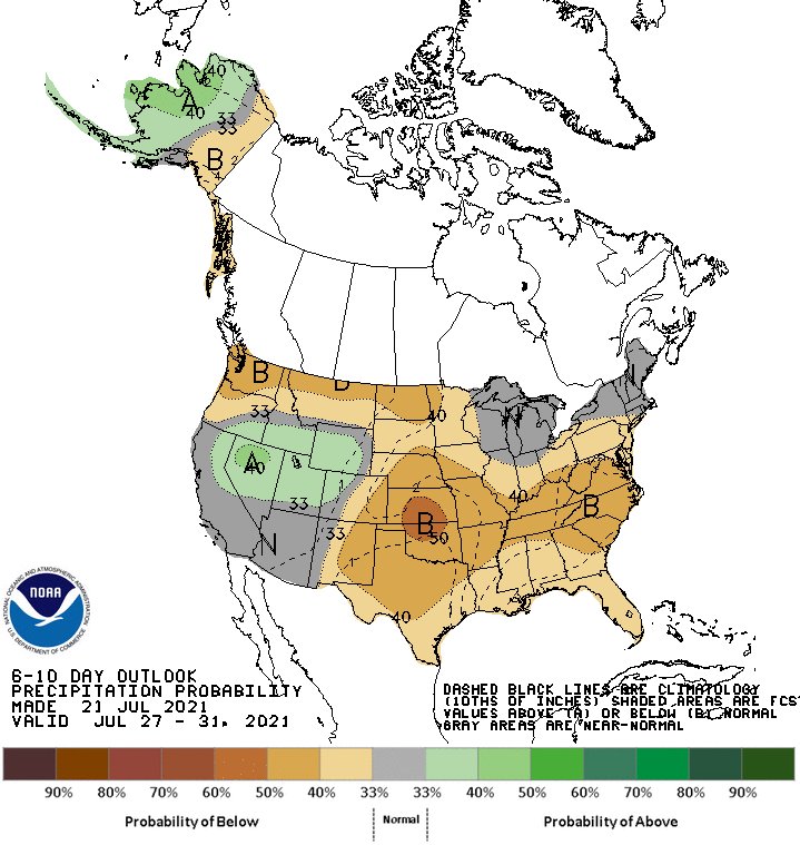 BexarCOSW's tweet image. The upcoming 6-10 day outlook favors warmer &amp;amp; drier than normal odds.

#SummerIsBack #SATWX