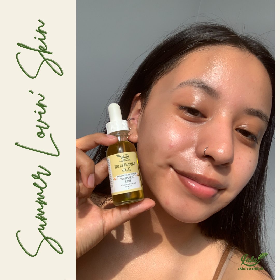 LalaSkinEssents's tweet photo. A Summer Skincare Fave: our Radiant Glow Elixir. ✨

With ingredients like meadowfoam oil it nourishes your skin and leaves you with a glowing, radiant complexion. 😍💚

#LalaTribe #LalaSkinEssentials #SummerLovinSkin #GlowFromWithin #BeautyStartsWithHealthySkin https://t.co/T8J9J9GzzZ