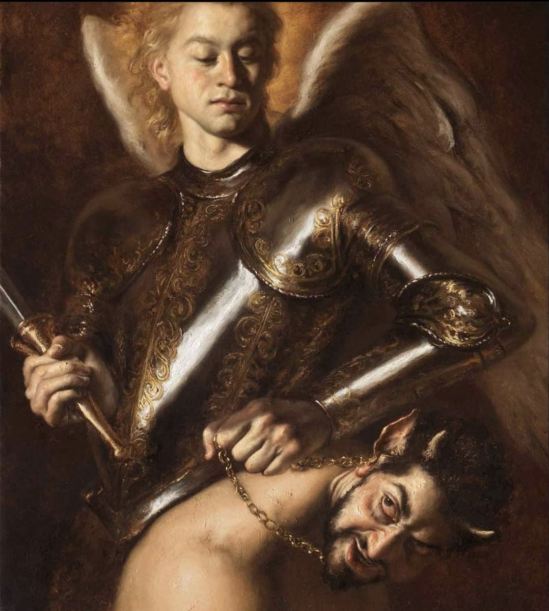 AbdullahElshrif's tweet image. رسام إيطالي إسمه چيوڤاني جاسبارو رسم صورة تخيلية للملاك والشيطان سنة ٢٠١٨ وسبحان الله طلع شيطان إيطاليا نسخة من شيطان العرب 😅
المصدر: صفحة چيوڤاني instagram.com/p/CFtoHXMAoPe/…