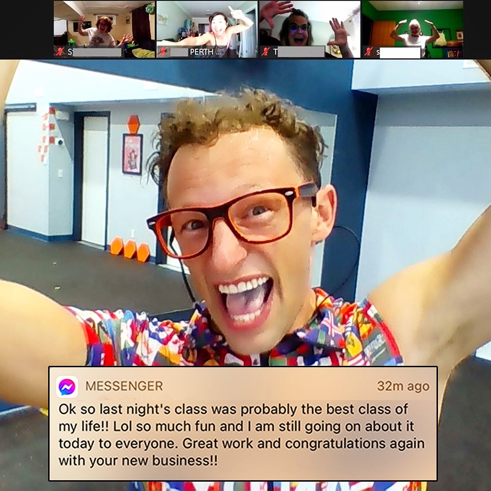 StudioOnMainca's tweet photo. Last night's #onlinefitness class was a success! 🎉 The testimonials don't get better than this.  Every Tuesday, same time, same internet!! 🎥🕺🎶💻👯‍♀️ https://t.co/5VdbPjB87y