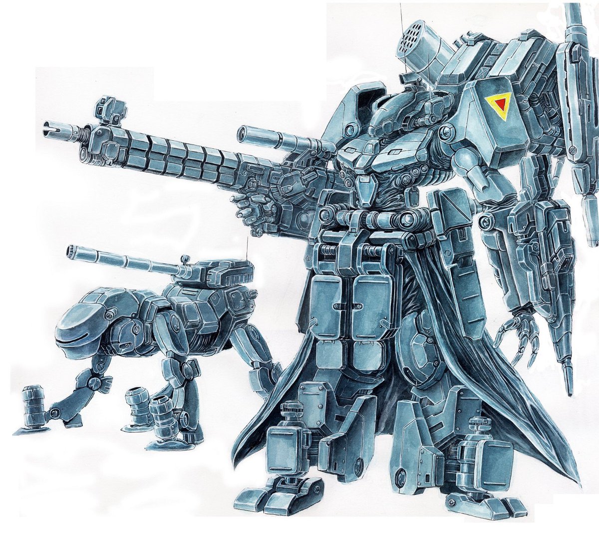 robot mecha no humans weapon gun science fiction holding weapon  illustration images
