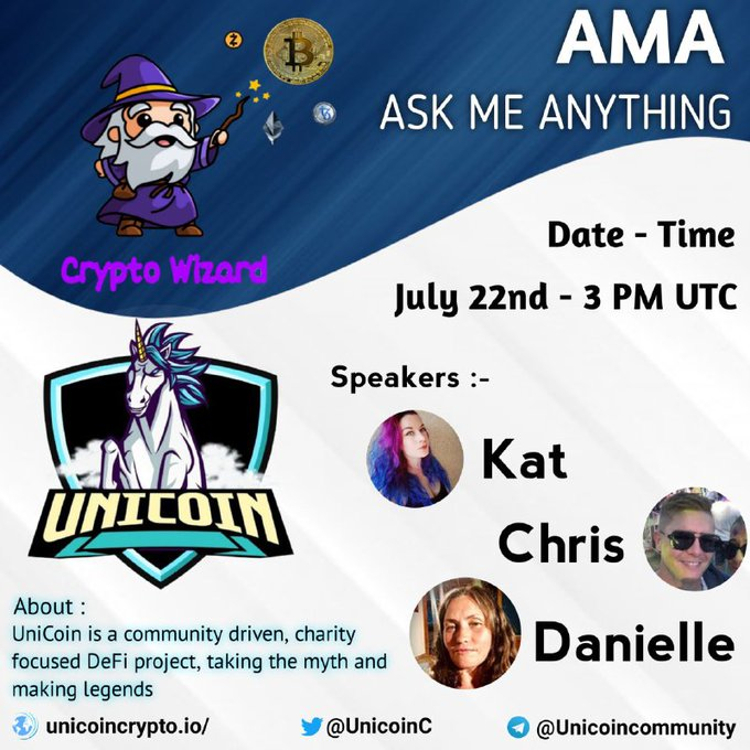 Remember we have an #AMA tomorrow with <a href="/wizards_crypto/">Crypto Wizards</a> and their wonderful community.
Really looking forward to it!
#wizards #unicoinascension