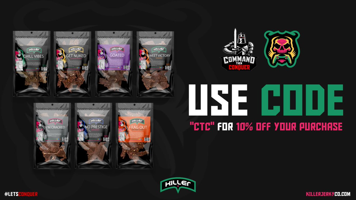 cTc_ORG's tweet image. As the #Codewar still commences, make sure to use code "cTc" at checkout for the best Jerky & Bacon on the internet! Candy coming soon 👀 @KillerJerkyCo
#LetsConquer