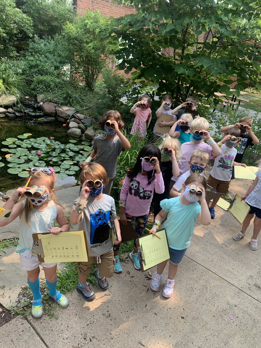 On a nature walk on our outdoor learning area during kindergarten camp. #beartavernpride
