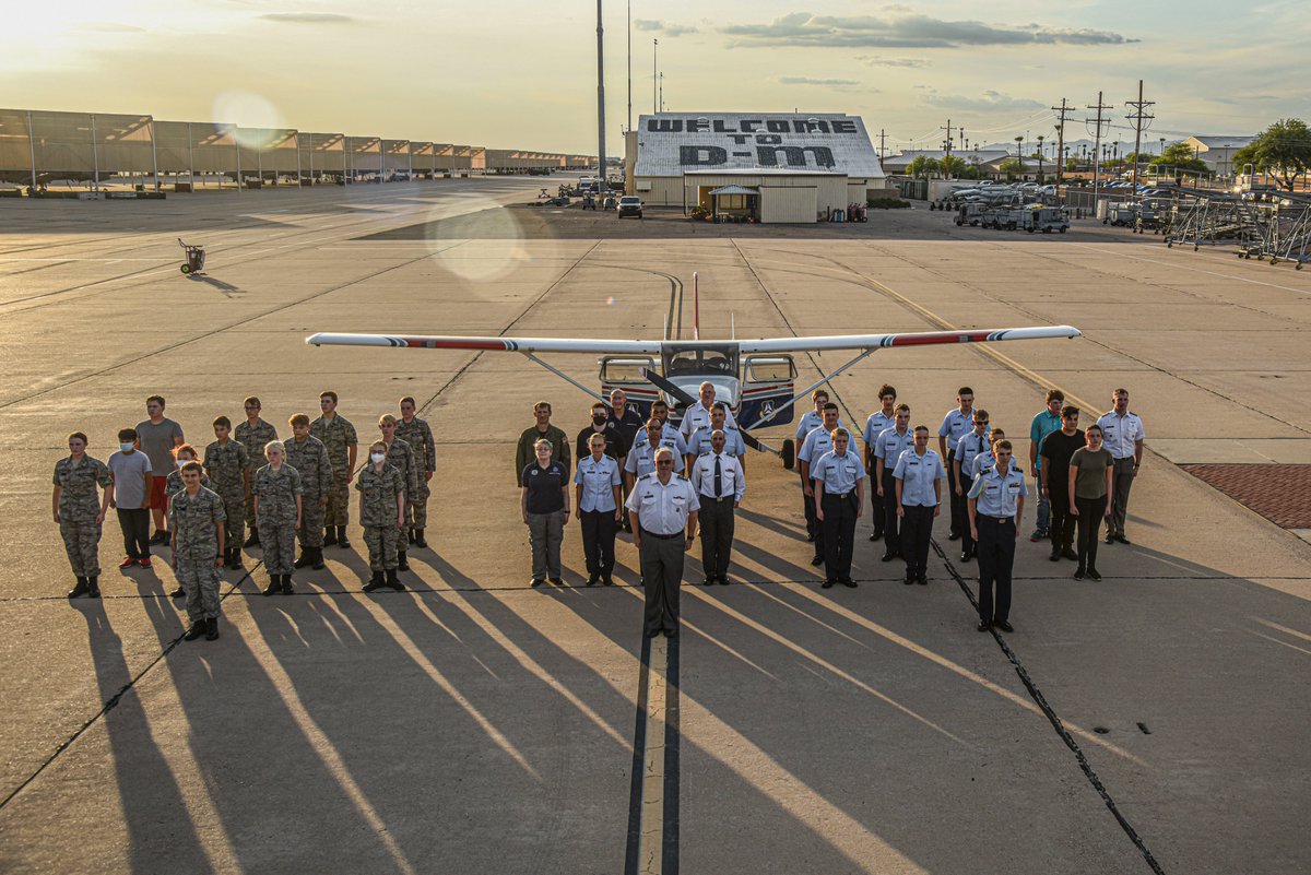 DMAFB's tweet photo. DM Composite Squadron @CivilAirPatrol pilots introduced their newest aircraft to a group of CAP cadets.

CAP pilots from DM continue developing youth around Tucson through promoting air, space and cyber power.  🛩🇺🇸 https://t.co/Y6QZywi8FR