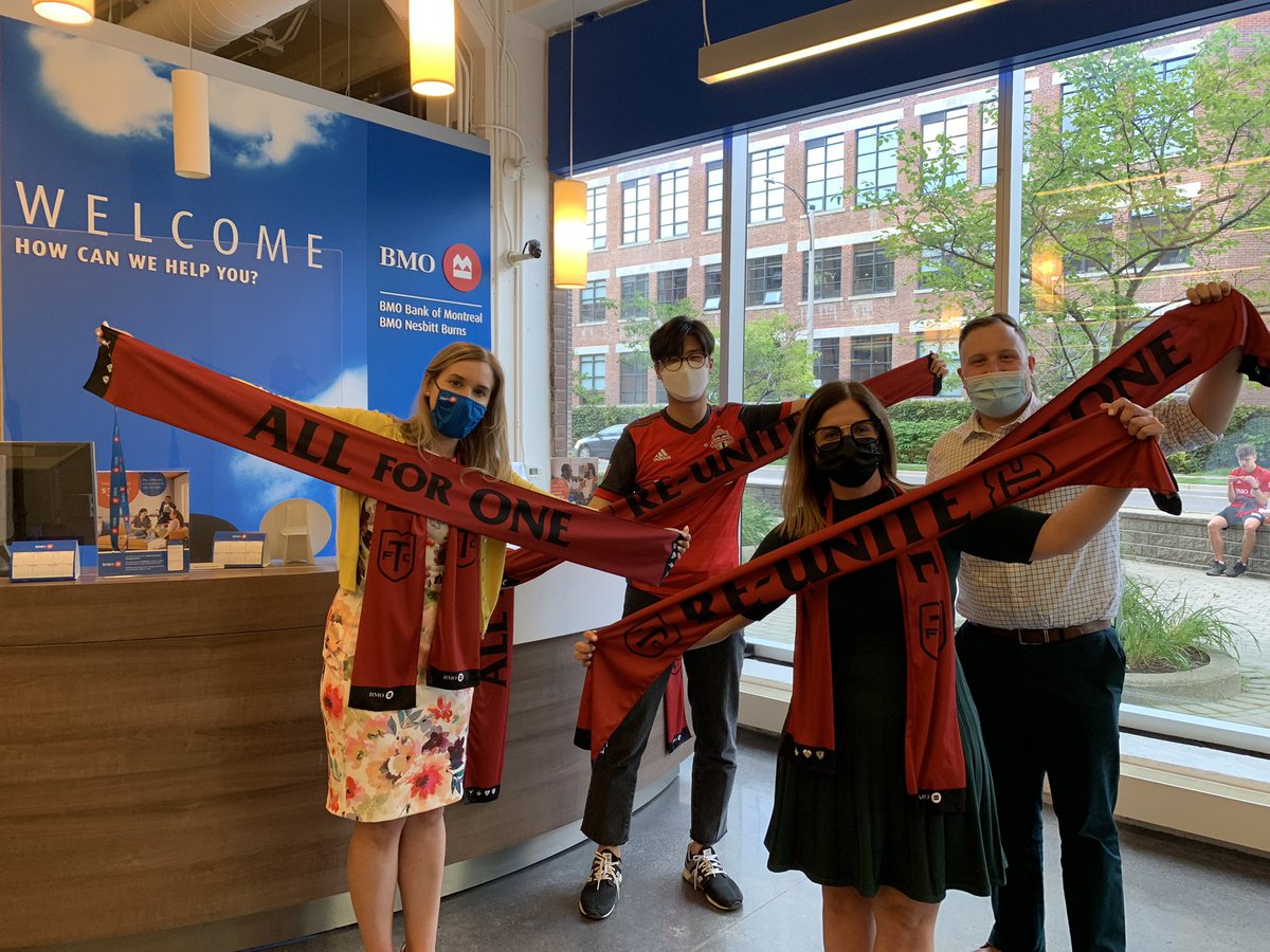 It’s Game day in Toronto today, the team is ready to support our very own BMO TFC team from our Liberty Village branch <a href="/PereiradanielaL/">Daniela Pereira</a> #reunite #all4one <a href="/BMO/">BMO</a> #proudtoworkAtBMO