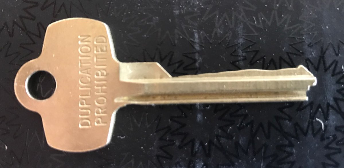 Buddy moved into an apartment while they wait on their home to finish. Here is the key they gave 'em. 

Got me wonderin' what the interwebs has to say about it.

Thinkin' it almost look like the stock market from 2008-2011