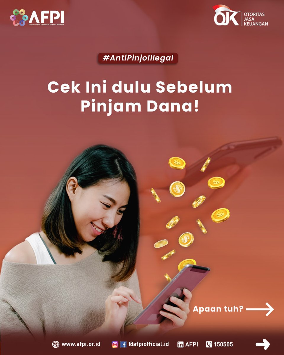 finanku's tweet photo. Waspada sebelum mengajukan pinjaman ya kawan2
Selalu update info resmi juga di @ojkindonesia @afpiofficial.id

#fintechpendanaanbersama #pendanaanuntukkebaikan #ojkindonesia #satgaswaspadainvestasi #berantaspinjolilegal #antipinjolilegal #pinjol #fintechlending https://t.co/lwSbZnDXzs