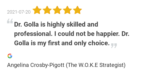 golla_center's tweet photo. New 5.0-star Review: "Exceptional does not adequately describe my experience with Dr. Golla. Dr. Golla is highly... https://t.co/EpkEljt0QI
