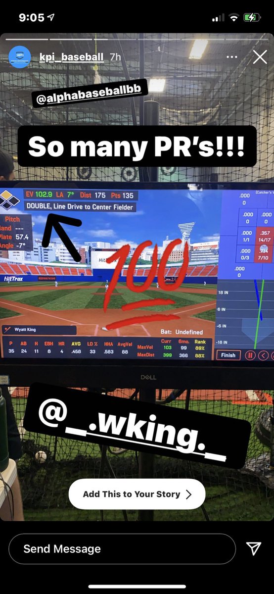 PR’ed on exit velo and distance today, hard work is paying off!! @calpolystangs @AlphaMovementBB <a href="/KpiMh/">KPI Baseball</a> <a href="/JSilverman9/">Jake Silverman</a>