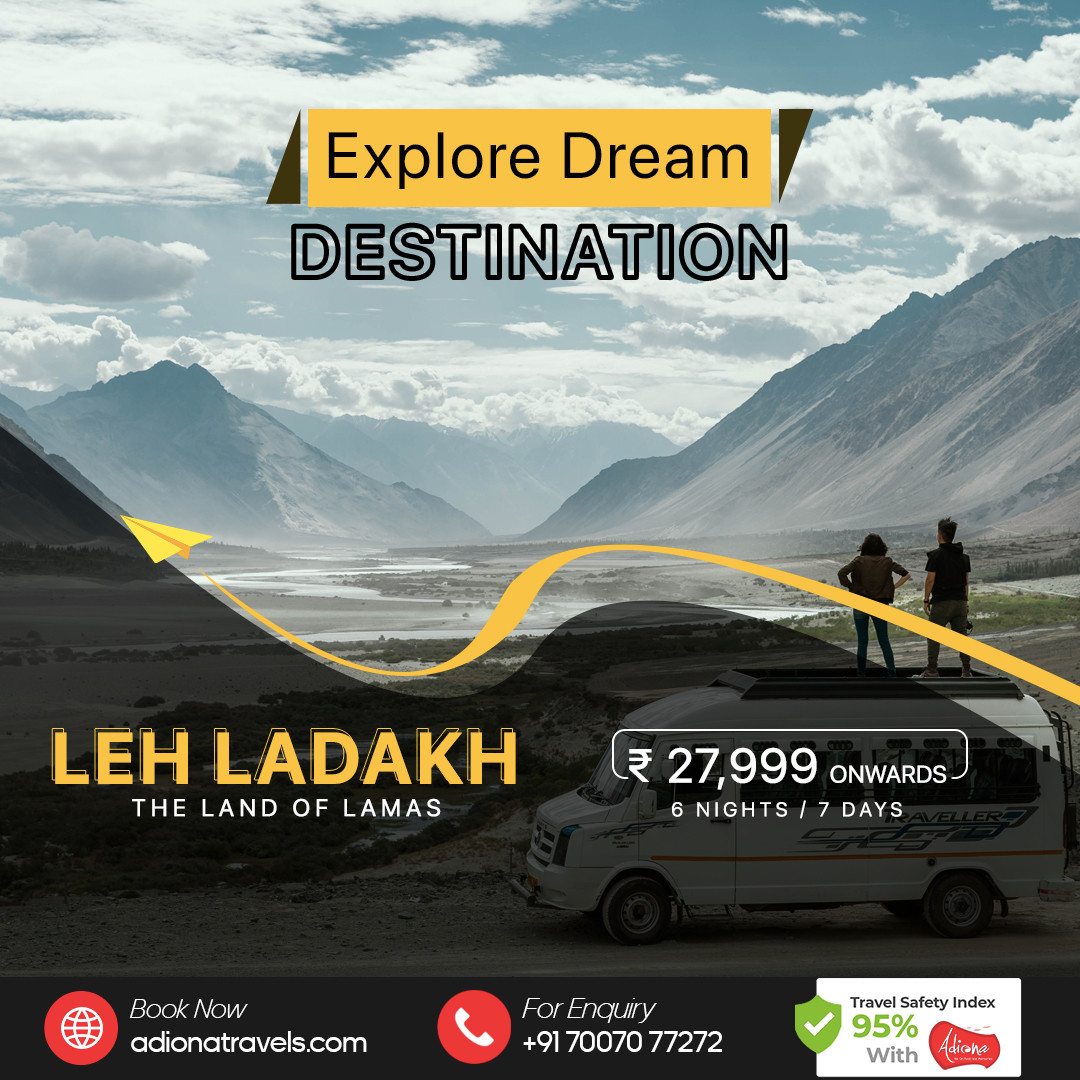AdionaTravels's tweet photo. Adiona Travels!
Once again here we are, to take you into the Land of Mountains! Get ready for a 6 Nights and 7 Days enthralling tour to Leh Ladakh.
Call Us @ +91- 700707 7171 / +91- 700707 7272
#leh #ladakh #lehpackages #fixeddeparturepackages #incredibleindia #adionatravels https://t.co/cpukC5xbbr