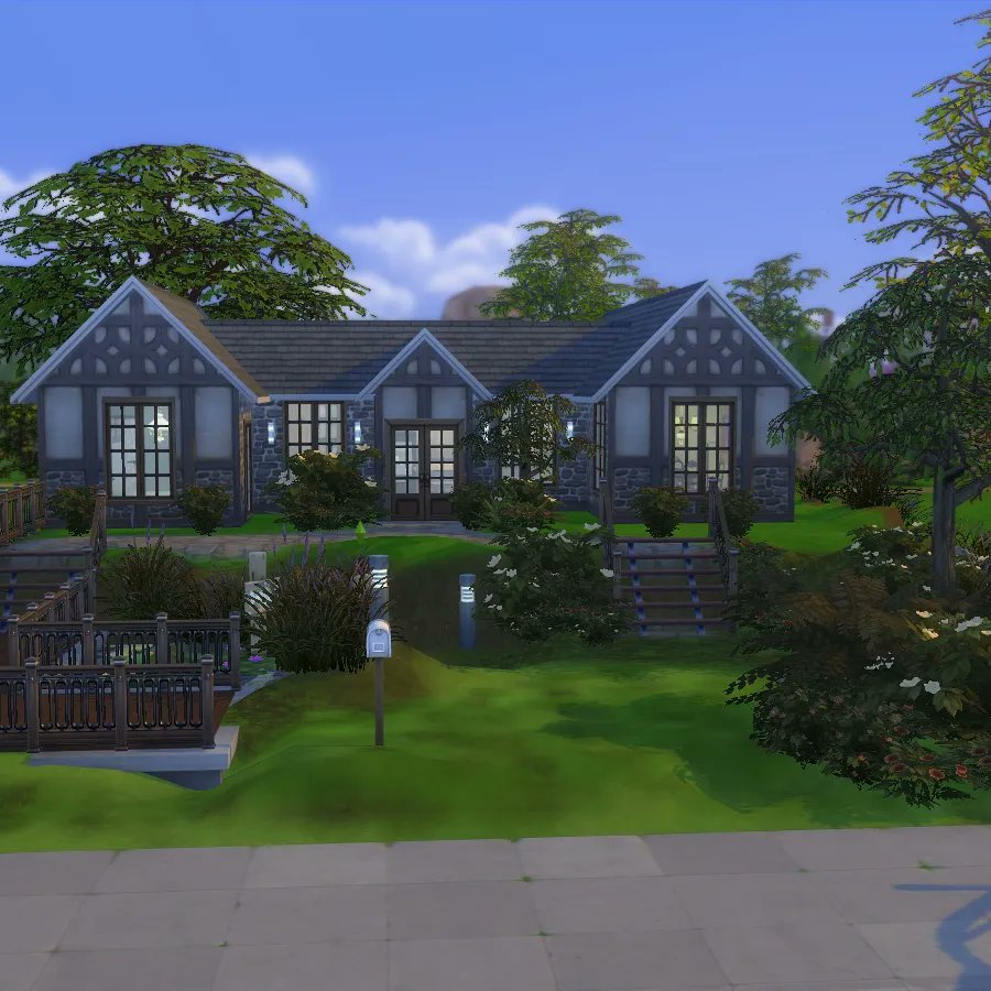 Stel85S's tweet photo. Gallery name: Country
Farmhouse

Origin id: stel85

Tried to use the some of the terrain
tools in this build,
#TheSims4 #sims4build #sim4homes
#ts4housebuild #ts4house #ts4build
#nocc #showusyourbuilds #ts4terrain https://t.co/6vyro6EX9g