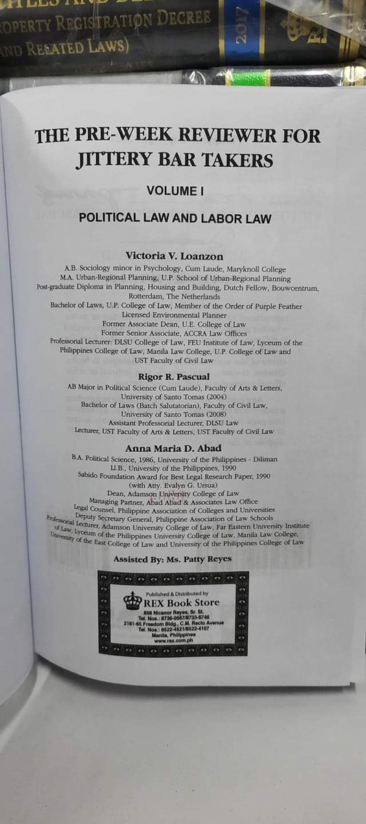 BhabesBorbon's tweet image. #tableofcontents pasilip for POLITICAL AND LABOR LAW

PRE-WEEK reviewer for JITTERY BAR takers