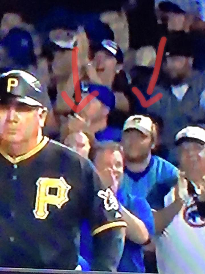 Addy_Clark's tweet photo. Flashback to that time β¦@cubsphan76β© and I were on tv during a Cubs game π #WeFamous https://t.co/GhJ6ZznE8h
