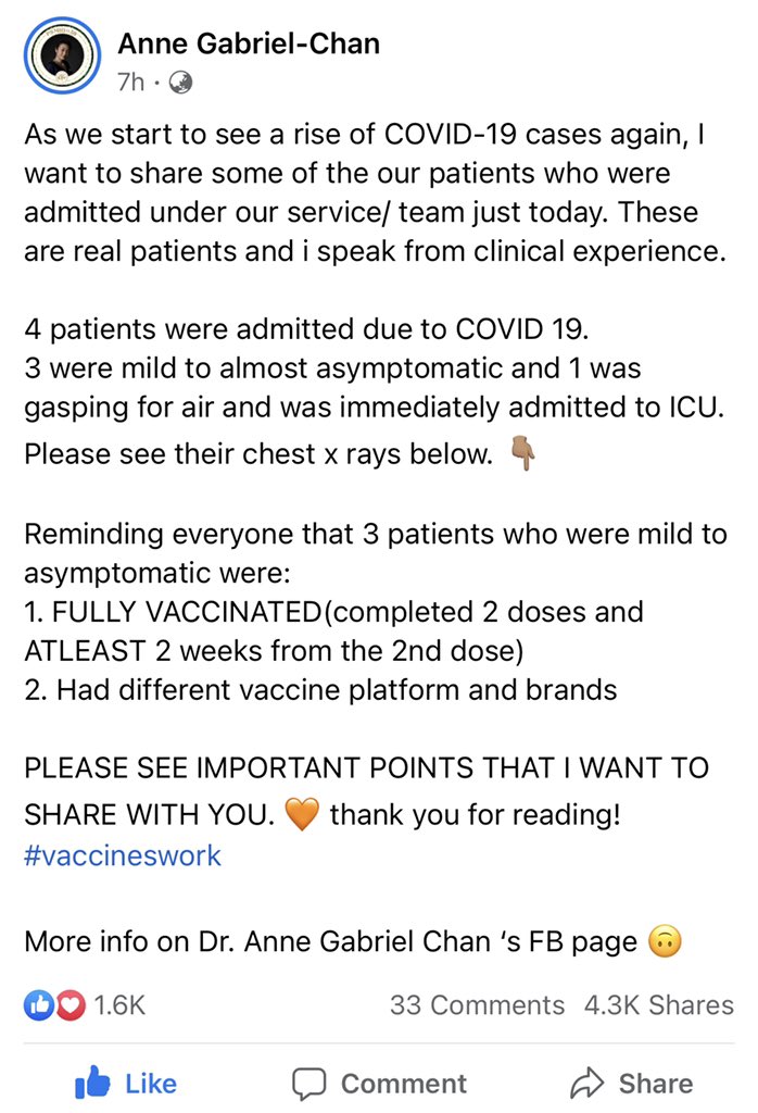 stephgabriel17's tweet image. Sharing from my sister’s (who is an infectious disease specialist) updates — No vaccine is superior to the other. It works and it saves lives!! Let’s gooooo.

May hope guys. Take it.