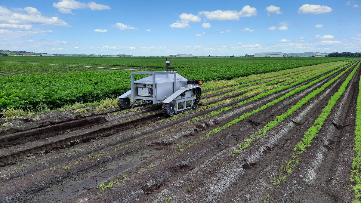 KorechiInnov's tweet photo. A good day to demonstrate autonomous weeding technologies at The Holland Marsh.
@ag_haggerty @TheSandFarmer  @naiotech  @NexusRoboticsCa @WeedProfesh @ian_d_mcdonald @HollandMarshGro 
#FarmingRobot #WeedingRobot #PrecisionAG #AutonomousFarming #PrecisionAg  #AgriTech #agriculture https://t.co/JBmKJC0Whj