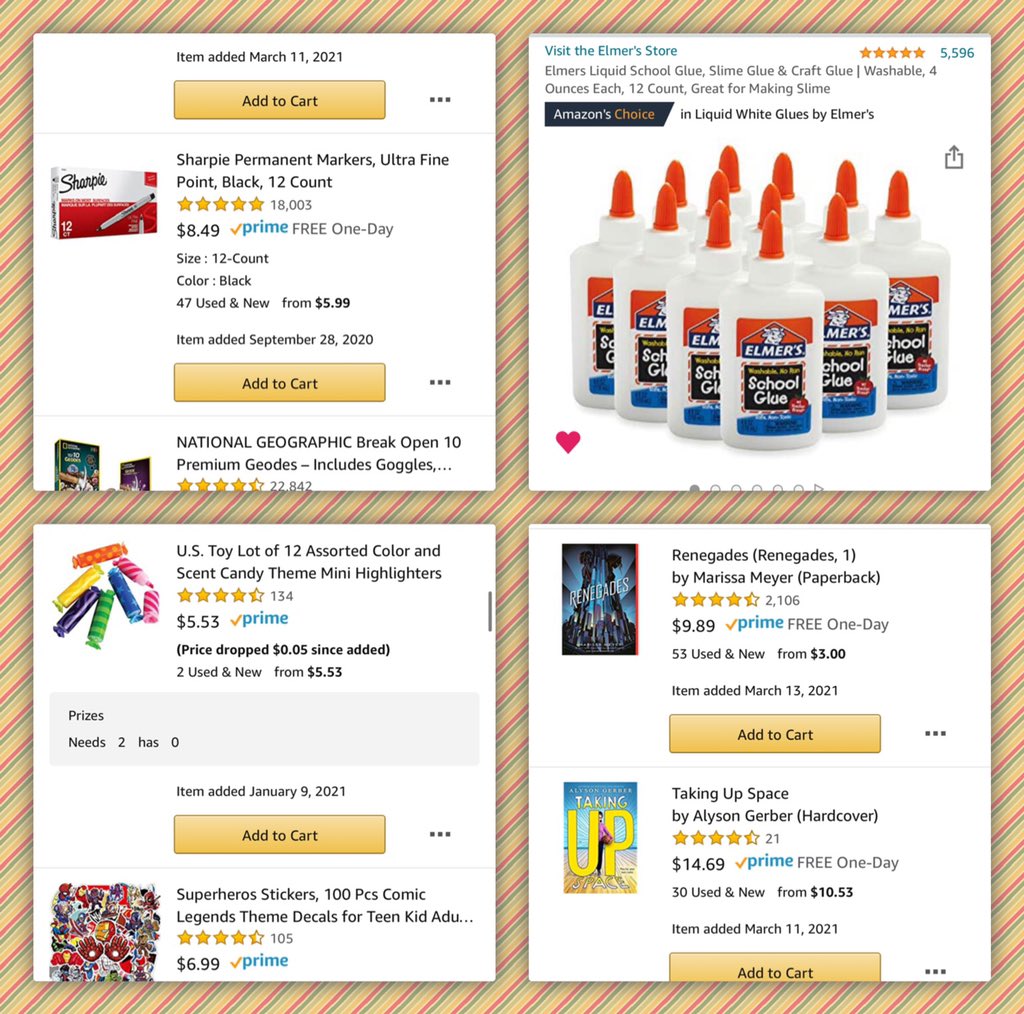 <a href="/CoachDAuria_ELA/">Rayanne D'Auria</a> <a href="/amazon/">Amazon</a> I’m a 6th grade teacher 👩‍🏫 from #CA. This is my classroom <a href="/amazon/">Amazon</a> wishlist 📜for the upcoming school year. Lots of books📖, supplies✏️, prizes 🎁&amp; birthday bag supplies🥳, fun hands on activities🖍🪨☀️.

#clearthelist #books #kids 

amzn.to/322cb6O