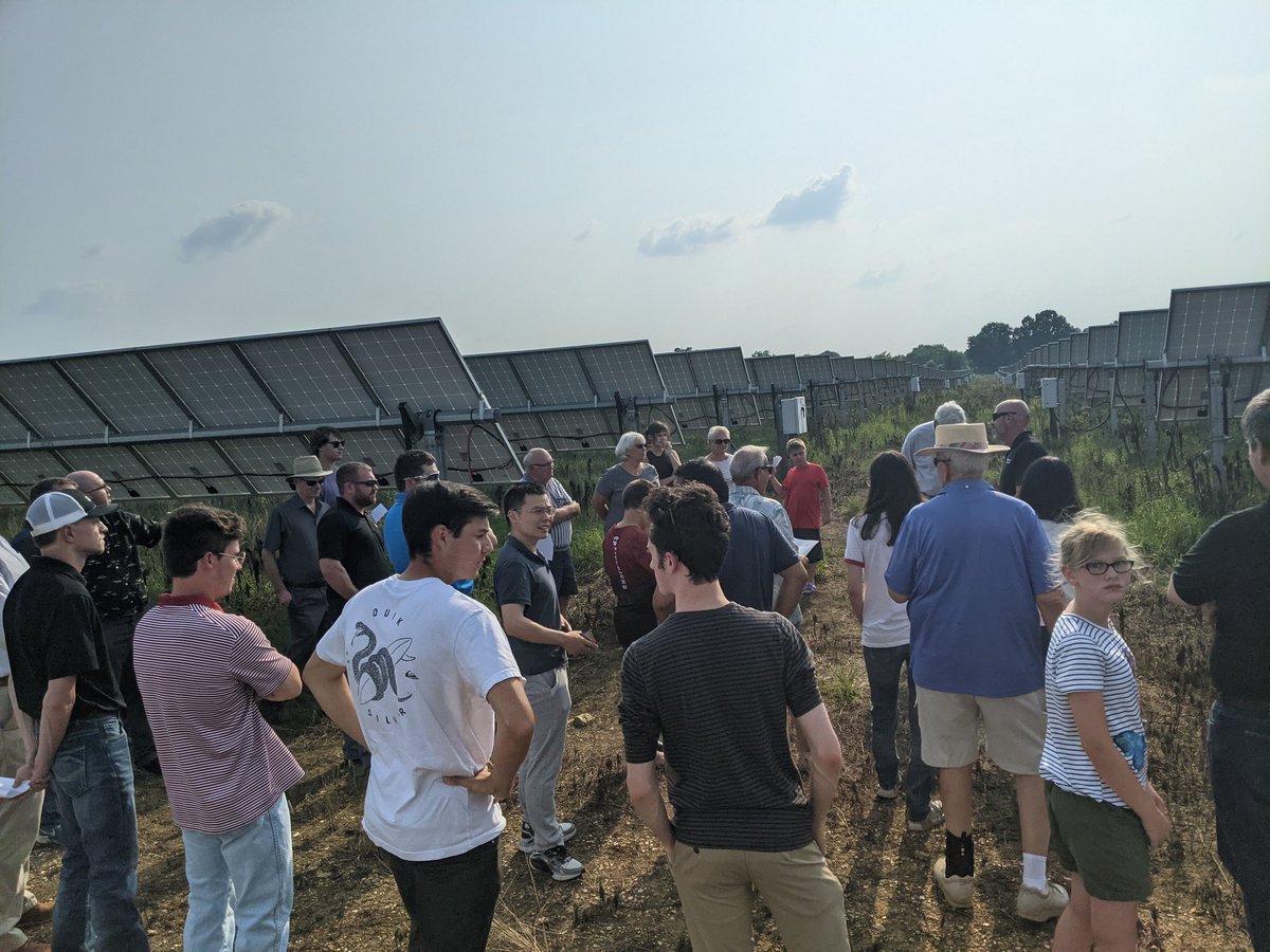 OzarkIEEE's tweet photo. Thanks @todayspower for a great tour tonight!  Our members really enjoyed seeing this unique solar installation in Fayetteville!  @OzarksElectric @FYVgov https://t.co/vrm2M3aJ3i
