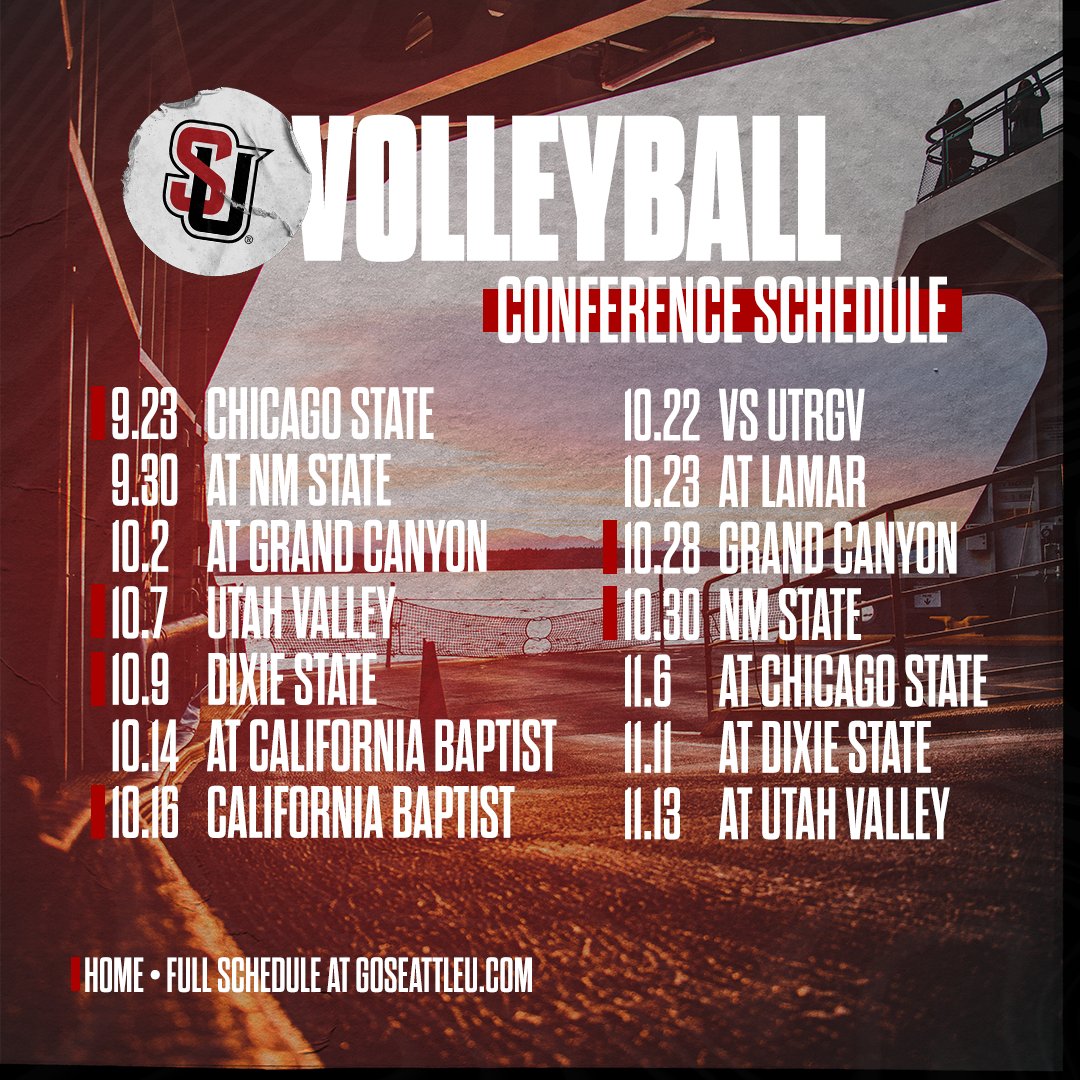 𝗠𝗮𝗿𝗸 𝘆𝗼𝘂𝗿 𝗰𝗮𝗹𝗲𝗻𝗱𝗮𝗿𝘀.

The 2021 schedule here and we're back in action in 3⃣6⃣ days!

📰 goseattl.eu/2021SUVB
📅 goseattl.eu/VBsched

#TogetherWeSoar