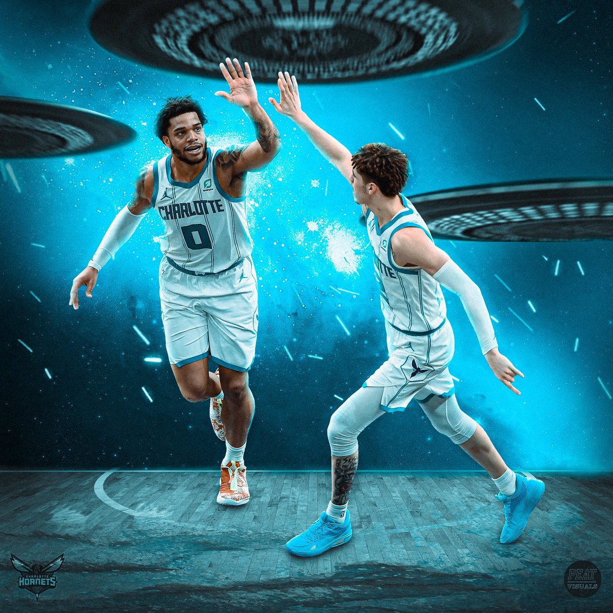 peat_visuals's tweet image. One of my favorite duos in the league ⚡️⚡️ @MilesBridges @MELOD1P