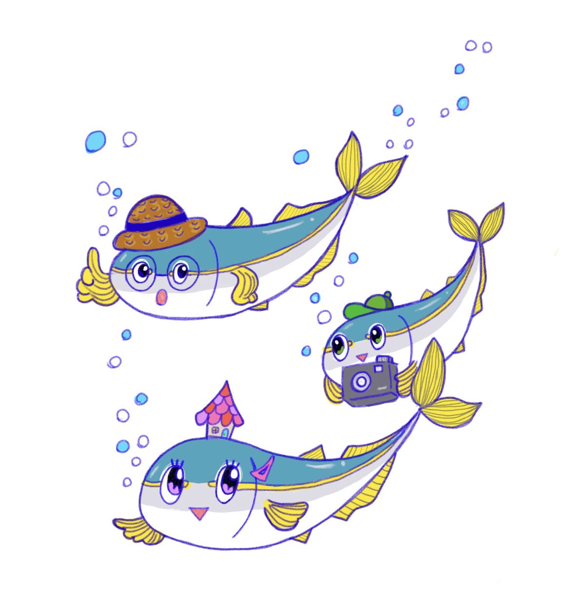 海と日本プロジェクトin富山県 お待たせしました ついに私たちの姿を公開します 私たちがブリ3姉弟です 長女 ブリ子 長男 ハマチ一郎 次男 フクラギ次郎 美しい富山湾を未来へ引き継ぐために Twitterで情報を発信していきます これから