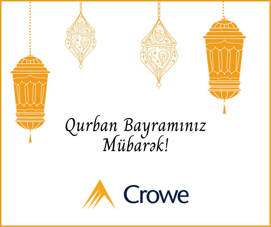 CroweAz's tweet photo. Sizi və ailənizi müqəddəs #Qurban bayramı münasibətilə təbrik edir, süfrənizin hər zaman bol və bərəkətli olmasını diləyirik.

#CroweAzerbaijan https://t.co/HKJY6Tn81y