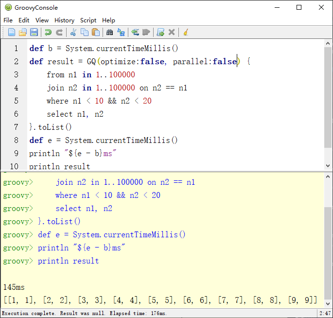 daniel_sun's tweet photo. #groovylang 4.0.0 beta-1 has improved the performance of #GINQ further more:
optimize:false, parallel:true
4465ms -> 66ms
optimize:false, parallel:false
7184ms -> 145ms https://t.co/L8uoRSqwJW
