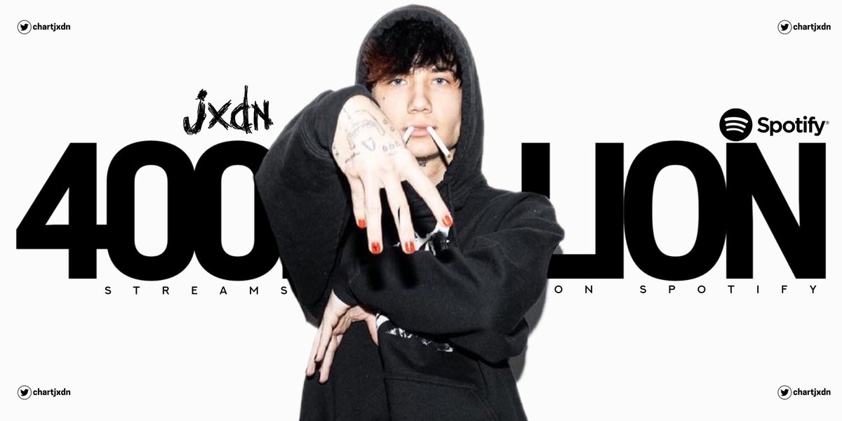 chartjxdn's tweet photo. .@jadenhossler  surpassed 400 MILLION streams on Spotify (all credits).

congratulations boy. 🤍 https://t.co/plcL4qoB5J