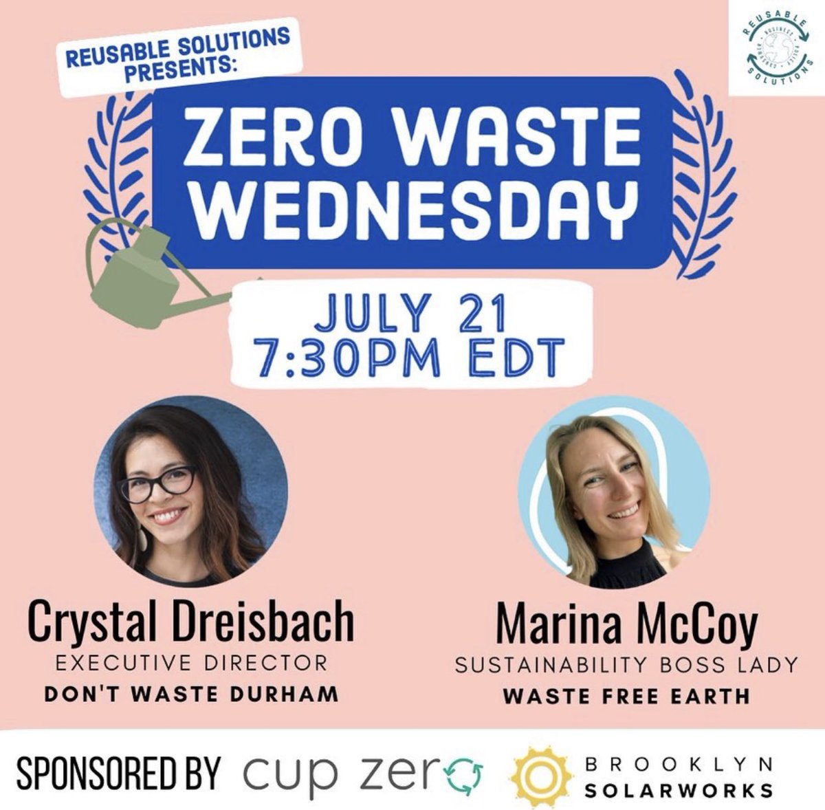 Check out ouR IG live @reusable_solutionsnyc with Crystal Dreisbach of Green To Go NC/ @DontWasteDurham and Marina McCoy of <a href="/WasteFreeEarth/">Waste Free Earth</a> .