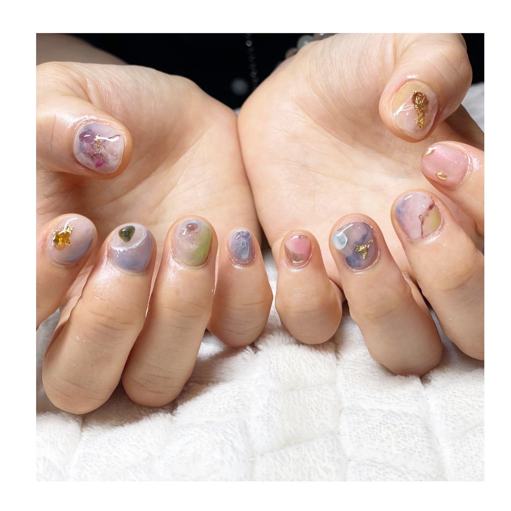 Lala Peach 天然石ネイル 天然石ネイル ショートネイル ニュアンスネイル デザインジェル ストーンネイル ジェルネイル ネイル 大阪 心斎橋 アメ村 ネイルサロン ララピーチ T Co 505drevrlw Twitter