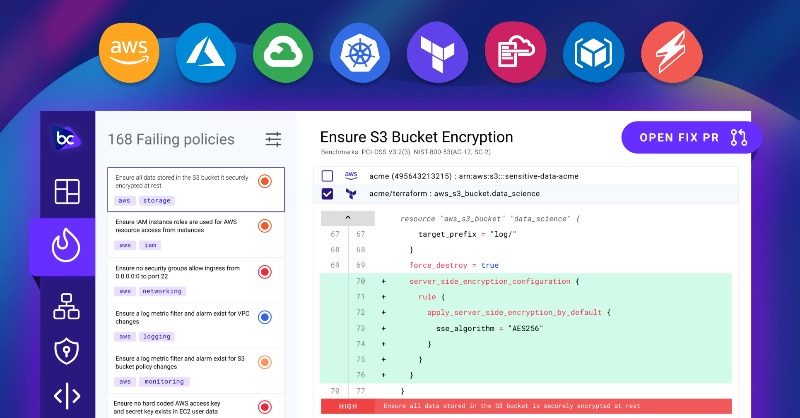 bridgecrewio's tweet photo. The all-in-one cloud DevSecOps platform 💙