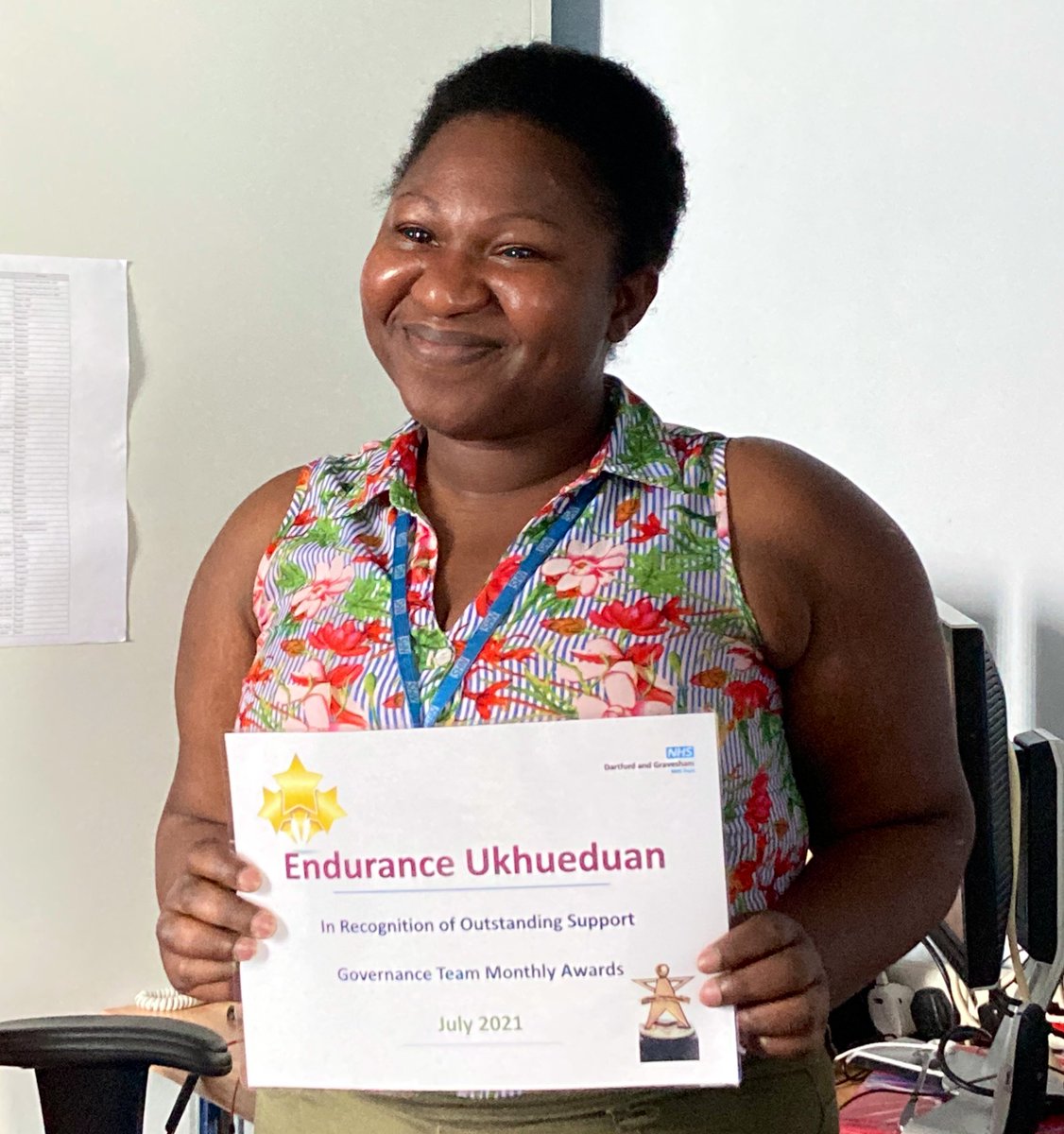July’s Governance Team Award goes to Endurance- always giving, always smiling 🤩 Such a joy to work with!!