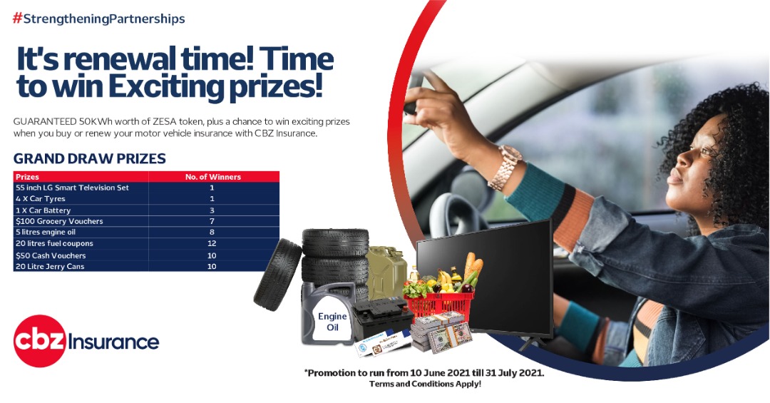 263Chat's tweet photo. Exciting news Partners!!
Guaranteed 50KWH worth of ZESA token, plus a chance to win exciting prizes when you buy or renew your motor vehicle insurance with #CBZInsurance.
#CBZMotorInsurance
#CBZCares
@CBZHoldings https://t.co/unbaCChCVY