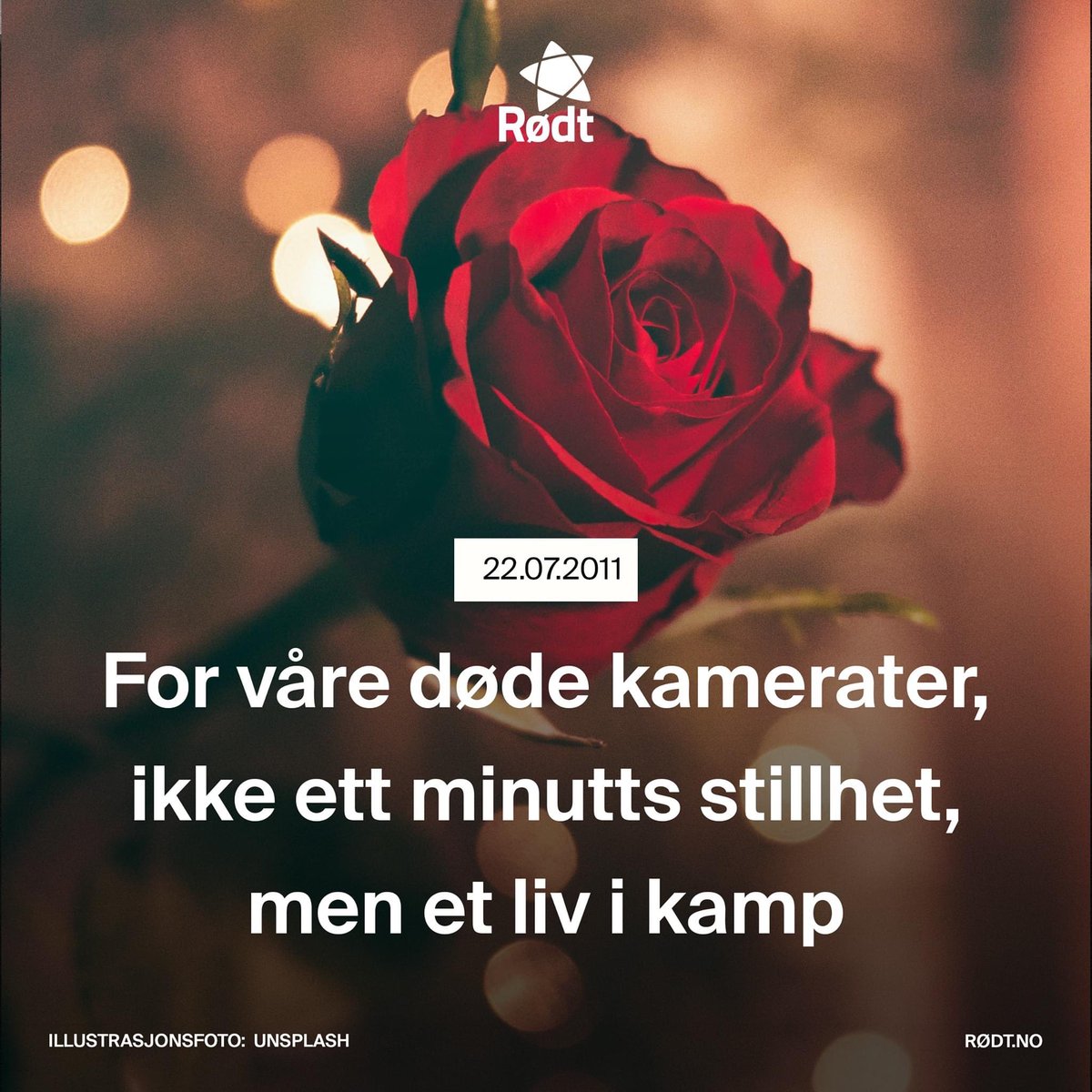 Viktig budskap fra AUF-leder <a href="/astridwilla/">Astrid Willa Eide Hoem</a> på minnemarkeringa: 

«Det er nå vi en gang for alle må si at vi ikke godtar rasisme og hat. Gjør vi det nå kan vi kanskje klare å holde løftet om aldri mer 22. juli.»