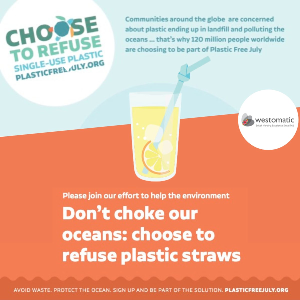 WestomaticUK's tweet photo. 🐬 Don't choke our oceans 🌊 

Choose to refuse plastic straws ♳
.
.
.
#plasticfreejuly2021
#plasticfreestory 
#sustainability 
#plasticfree 
#TogetherForOurPlanet 
#EPUKforsustainability 
#Vending 
#EcoFriendly 
#love 
#nature 
#inspiration https://t.co/hV7SvHHZlv