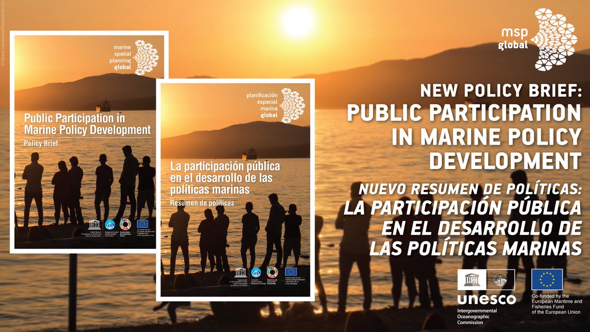 IocUnesco's tweet photo. Inclusive marine policies need to be formulated and implemented through a participatory process. How do strategies for #MSP and the #BlueEconomy fit into that? What approaches has #MSPglobal applied? Read the new policy brief:
🇬🇧https://t.co/Plb8XwkcRM 
🇪🇸 https://t.co/9VAdvLZHuK https://t.co/datpw6Xyas