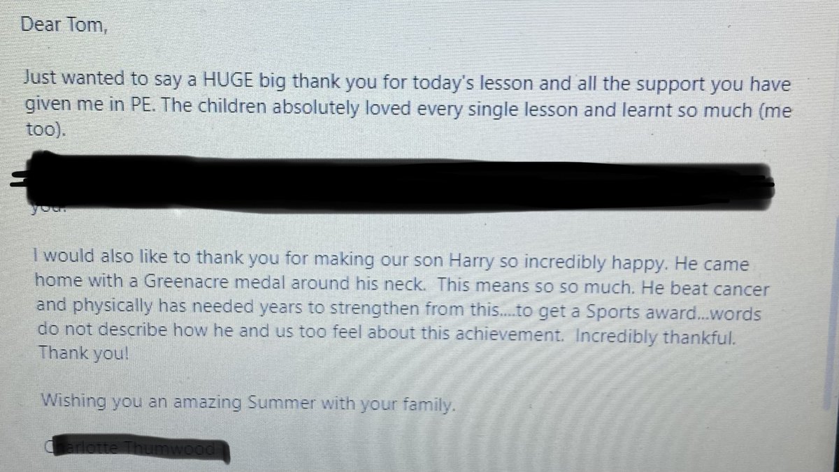 gsp_greenacre's tweet photo. Receiving emails like this is exactly why we do our jobs! ❤️ well done #TH #Lessonsupport #Upskillingteachers #Makingadifference #Rewardingachievement #Supportingallpupilstodotheirbest #Happychildren ☺️👏@HorstedSchool https://t.co/NORBEGdRna