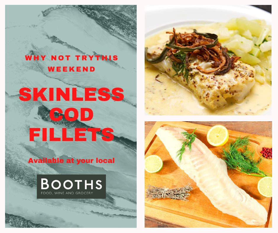 myfishcompany's tweet image. Why not treat yourself to some fantastic &quot;Fresh Cod Fillet&quot; on special offer this weekend  @boothstore  BoothsCountry .  Hurry whilst stock last 👍#freshcod #freshfishspecialoffers #codfillets #qualityfish #welovefreshfish #codisthedish #loveseafood