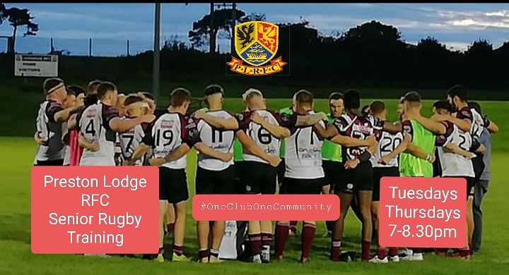 PrestonLodgeRFC's tweet photo. Senior training returns to Pennypit Park tonight from 7pm.
Not managed to training recently? Be great to see you back. #PLPals
New players always welcome.
#OneClubOneCommunity #prestonlodgerfc #PLPlayers #proudtobepl #grassrootsrugby #communityrugby #clubrugby #clubland https://t.co/mfoBnmn5GF