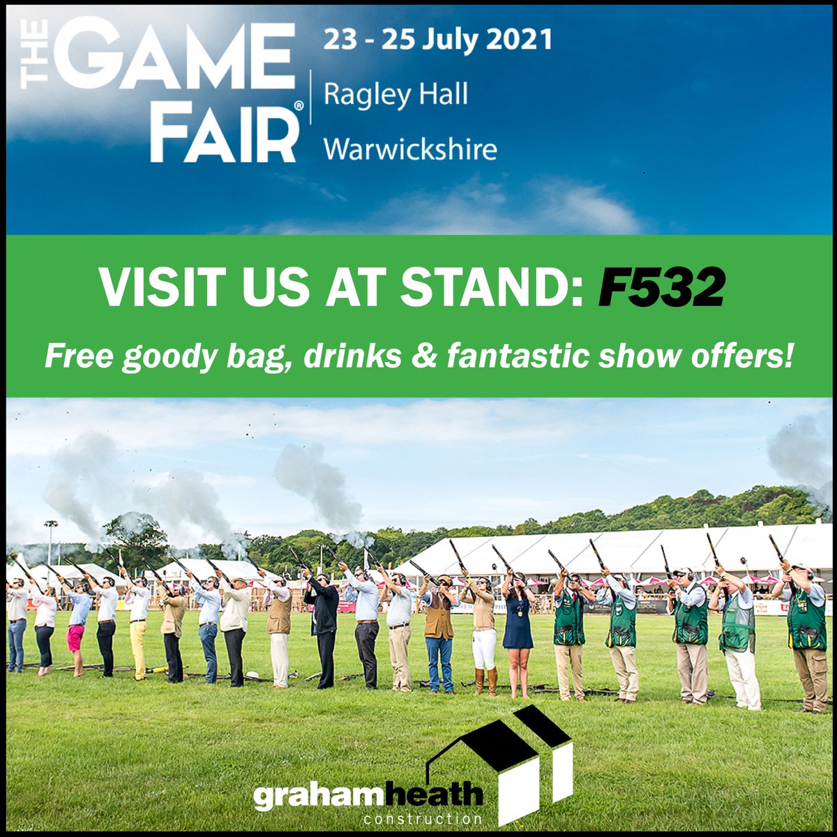 We'll be <a href="/TheGameFair/">The Game Fair</a> from tomorrow! Join us on stand F532 for a goody bag, drink and great show offers. Look forward to seeing you there!
#TGF2021 #thegamefair #steelframedbuildings #steelframe #farmbuildings #agriculturalbuildings #farminguk #backbritishfarming #backbritish
