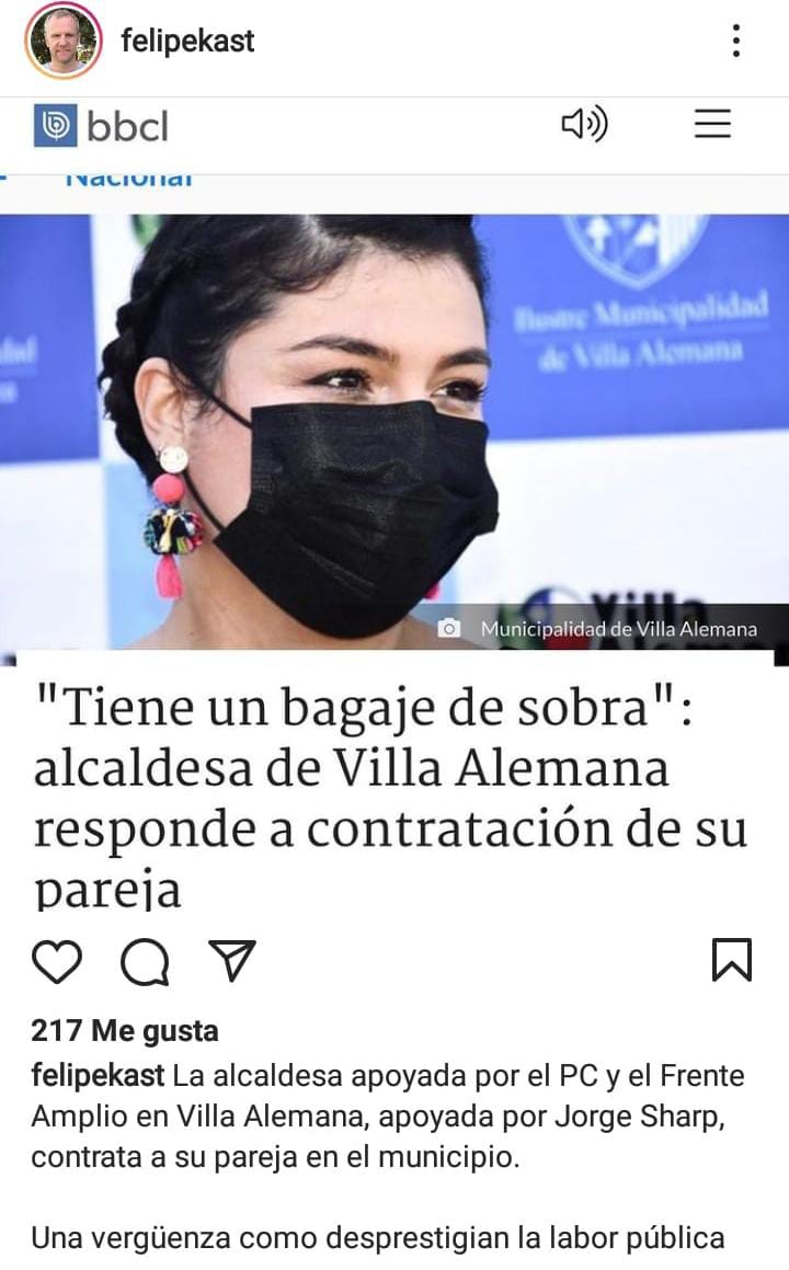GuillermoBarraA's tweet photo. LA AUDACIA!
1) La Alcaldesa no fue apoyada por FA (sí por Sharp). 
2) Como concejal en ejercicio intervine para denunciar el nepotismo del Municipio. 
3) ¿Qué opina @felipekast  de este Gobierno que contrató primos, sobrinos, hermanos e hijos del Presidente? ¡Basta de hipocresía! https://t.co/4duLtxxiea
