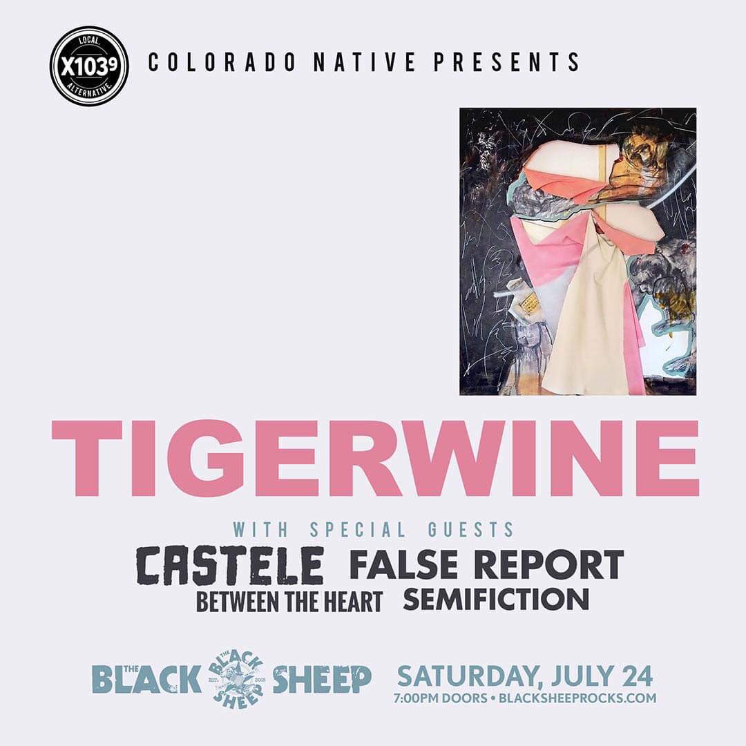falsereportband's tweet photo. Saturday! at @BlackSheepCO come hang with us,@tigerwinemusic #castele, #betweentheheart, @semifictionband @x1039radio https://t.co/Gyb4GydYGf