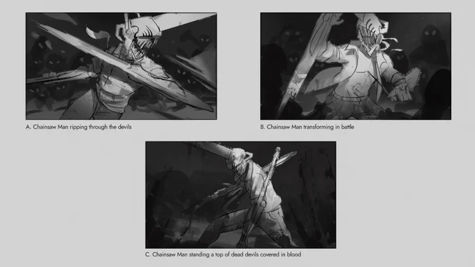 Sharing some thumbnails I've made for the chainsaw man art :D It's fun to do and act as a warm up at the same time. https://t.co/qbpN104hlV 