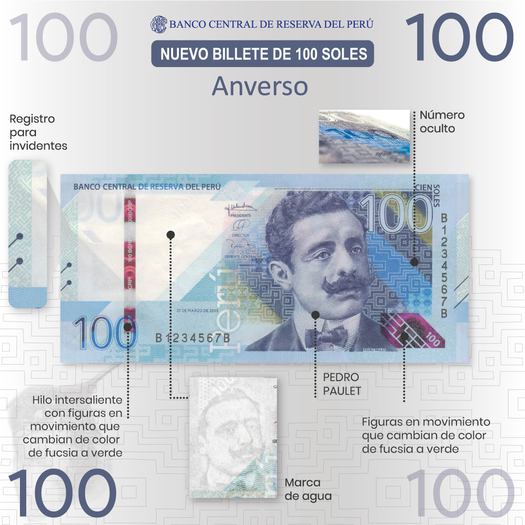 bcrpoficial's tweet photo. BCRP: Pone en circulación nuevos billetes de S/ 10 y S/ 100.
► https://t.co/9qg3NfVNi1
► https://t.co/27gKUV9BdV https://t.co/2LRwiKzs9D