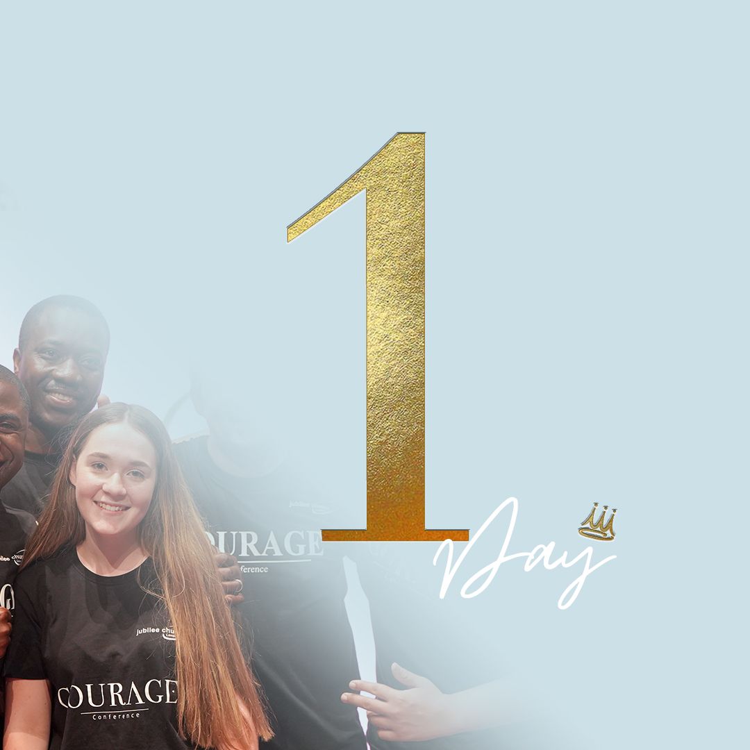 ONE DAY until #JubileeCourage21. We can't wait to see you all tomorrow! Don't forget, doors open at 6pm sharp - see you there!