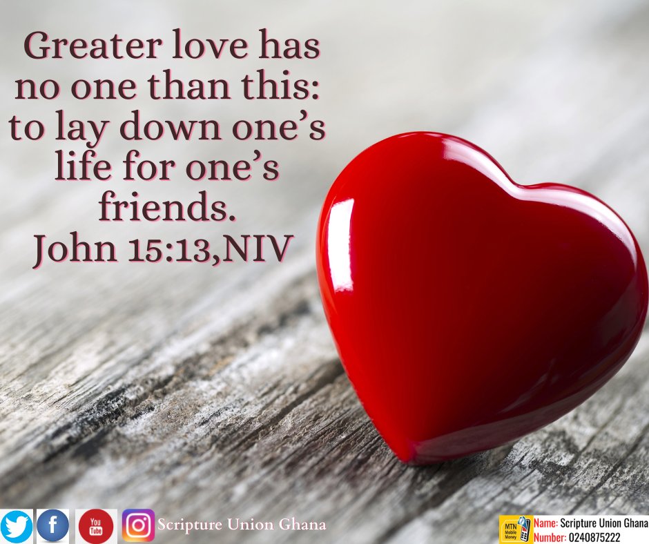 sughana's tweet photo. A consistent relationship with Jesus assures us of joy and love. Do you know that you are not only a servant of Jesus but a friend if you obey His commands? What a friend we have in Jesus!
📖John 15:9-17
#DailyPowerDevotional
#SUGhana https://t.co/v3WYHH5DUi