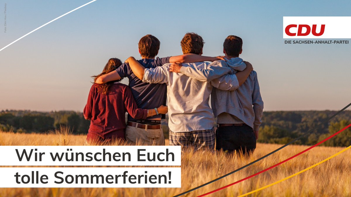 Die CDU Sachsen-Anhalt wünscht Euch tolle Sommerferien! ☀️